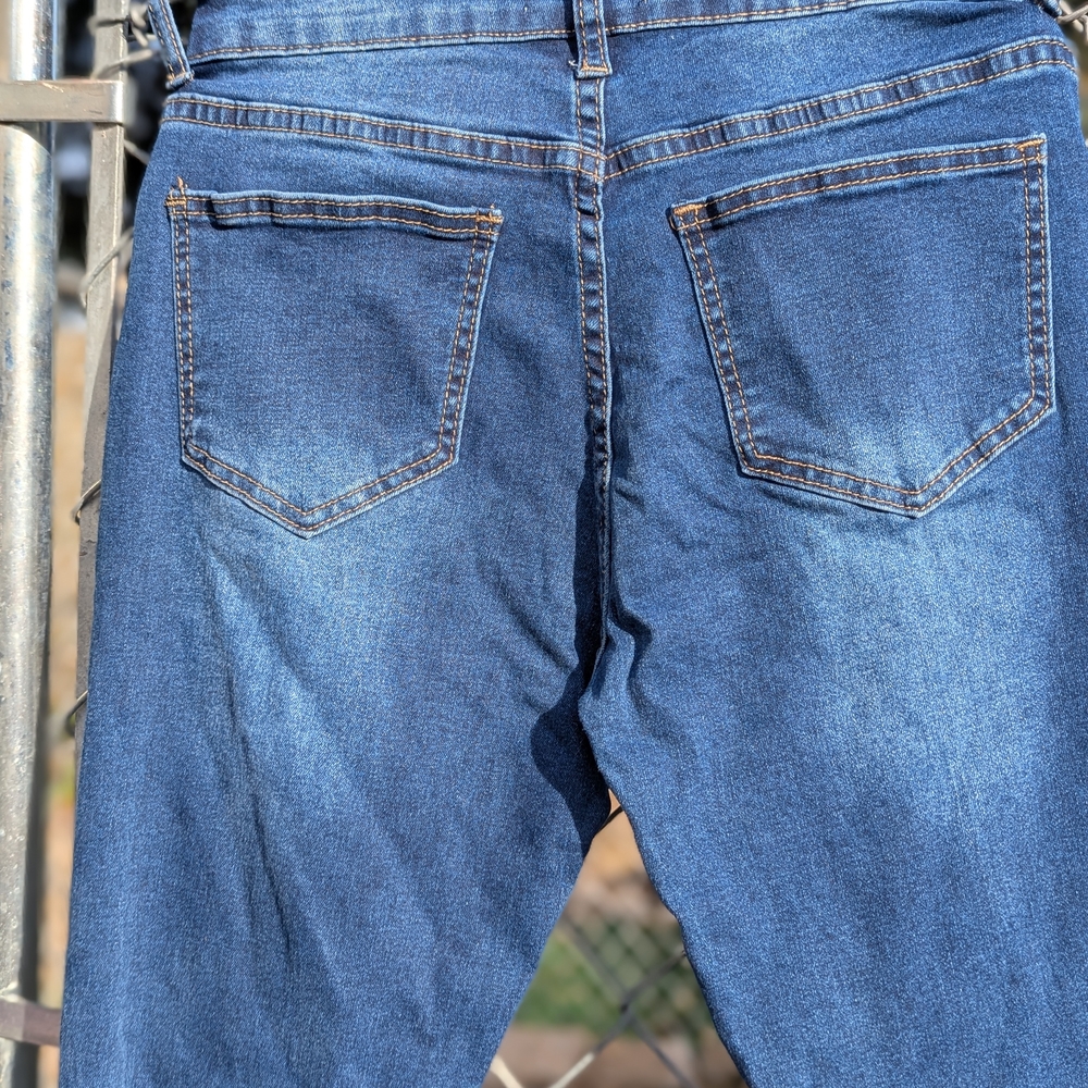 Embroidered Blue Flare Jeans 29x29 With Stretch Up to 30 - Picture 6 of 7